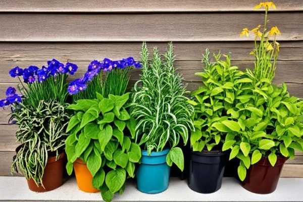 Understanding Plant Wilting – Causes and Symptoms Various potted plants with vibrant and wilted leaves, illustrating the concept of understanding plant wilting, its causes, and symptoms.