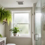 Humidity tolerant bathroom plants with condensation and ventilation